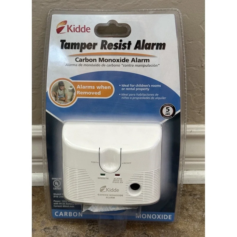 Kidde Carbon Monoxide Alarm Battery Backup Plug-In CO Alarm New